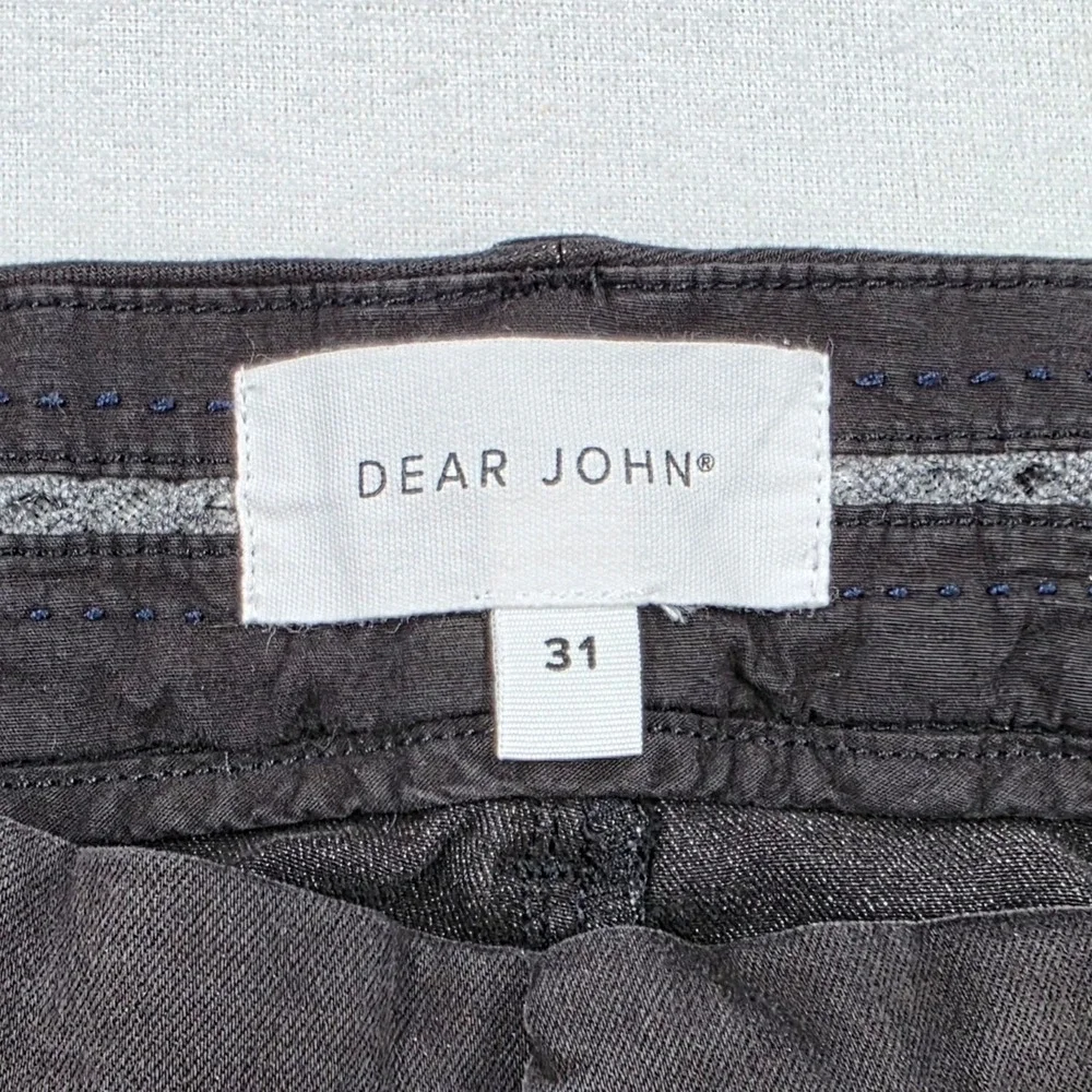 Dear John North Hampton Black High Rise Cuffed Shorts Size 31 Chino Stretch